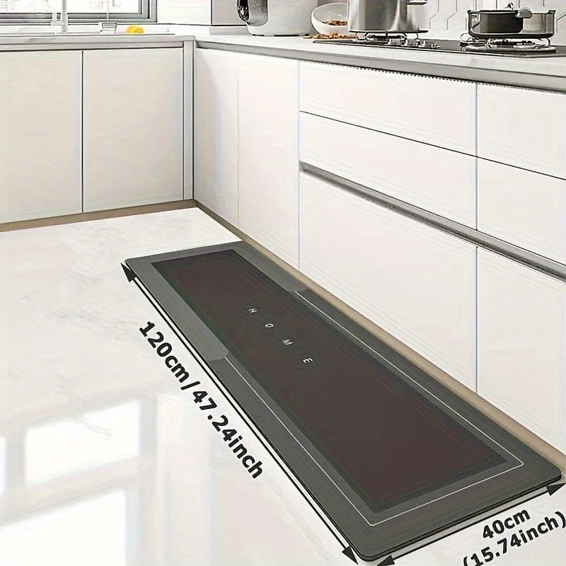 1 Stück Premium-Bodenmatte aus Kieselalgenschlamm für die Küche, super saugfähige Bodenmatte mit rutschfester Unterseite, schnell trocknender großer Teppich für Badezimmer und Wohnzimmer, saugfähige Badematte, Bodenmatte für die Wäsche