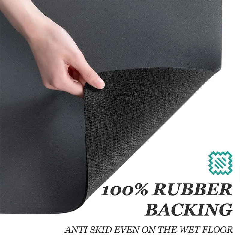 1 Stück Premium-Bodenmatte aus Kieselalgenschlamm für die Küche, super saugfähige Bodenmatte mit rutschfester Unterseite, schnell trocknender großer Teppich für Badezimmer und Wohnzimmer, saugfähige Badematte, Bodenmatte für die Wäsche