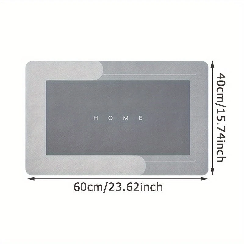 1 Stück Premium-Bodenmatte aus Kieselalgenschlamm für die Küche, super saugfähige Bodenmatte mit rutschfester Unterseite, schnell trocknender großer Teppich für Badezimmer und Wohnzimmer, saugfähige Badematte, Bodenmatte für die Wäsche