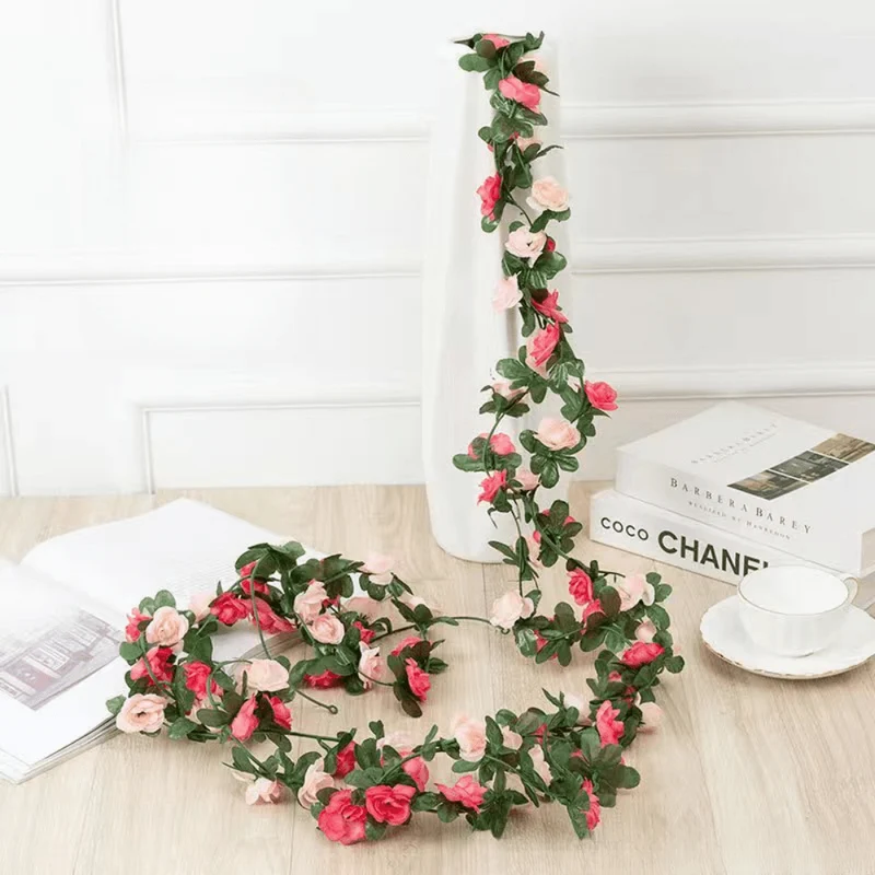 1 Stück, künstliche Blumenranke, 45 Pfingstrosen, Weihnachtsdekoration, Hochzeitsdeko, Kunstblumen, Schlafzimmerdekoration, Wandkranz, botanischer Feiertag, Frühling, Herbst, Gartenbogen, DIY, Kunstpflanzenranken, Muttertagsdekoration