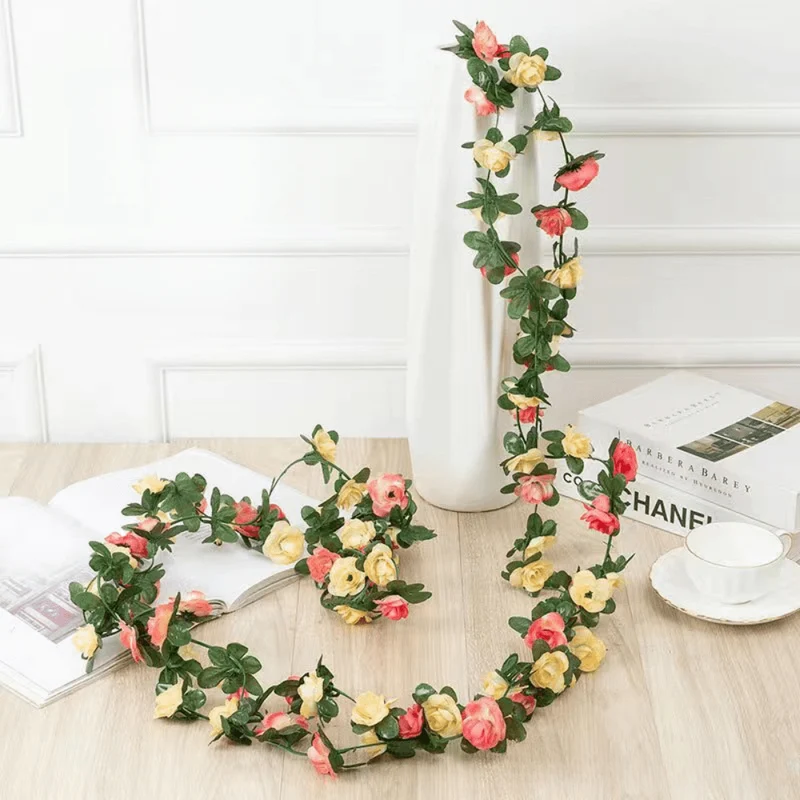 1 Stück, künstliche Blumenranke, 45 Pfingstrosen, Weihnachtsdekoration, Hochzeitsdeko, Kunstblumen, Schlafzimmerdekoration, Wandkranz, botanischer Feiertag, Frühling, Herbst, Gartenbogen, DIY, Kunstpflanzenranken, Muttertagsdekoration