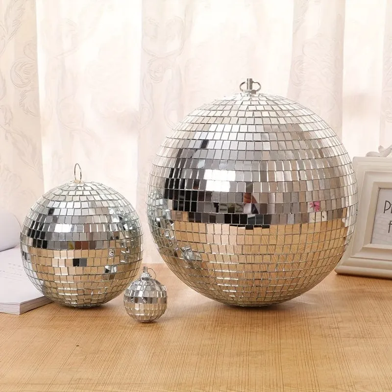 1 Stück, Glasspiegel, reflektierende Discokugel, Weihnachtskugel, Bar, Fotografie-Requisiten, Hochzeit, Backen, Kuchendekoration, Dekoration