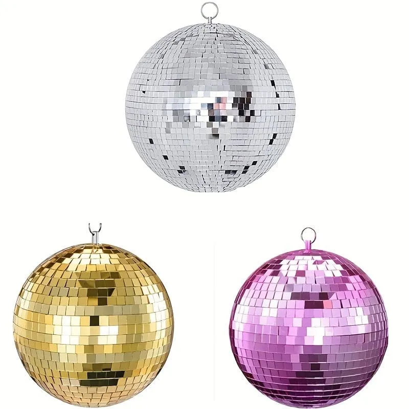1 Stück, Glasspiegel, reflektierende Discokugel, Weihnachtskugel, Bar, Fotografie-Requisiten, Hochzeit, Backen, Kuchendekoration, Dekoration