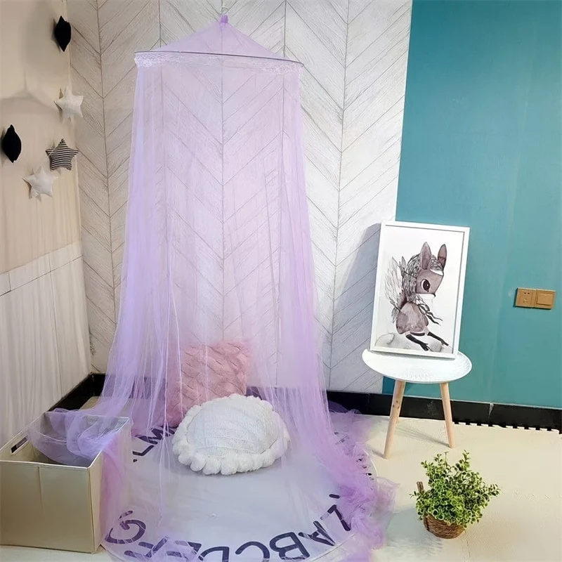 1-teiliges lila Kuppel-Moskitonetz, Haushalts-Moskitonetz, kostenlose Installation, großer Platz, zu jeder Jahreszeit verfügbar, Schlafzimmer-Moskitonetz