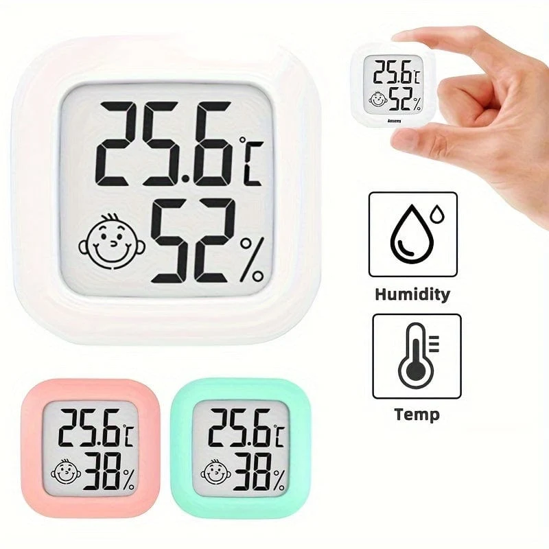 Innentemperatur-Hygrometer, Luftfeuchtigkeitssensor, Thermometer, Hygrometer, Hygrometer, Temperatur- und Luftfeuchtigkeitsmonitor, LCD-Anzeige in Grad Fahrenheit