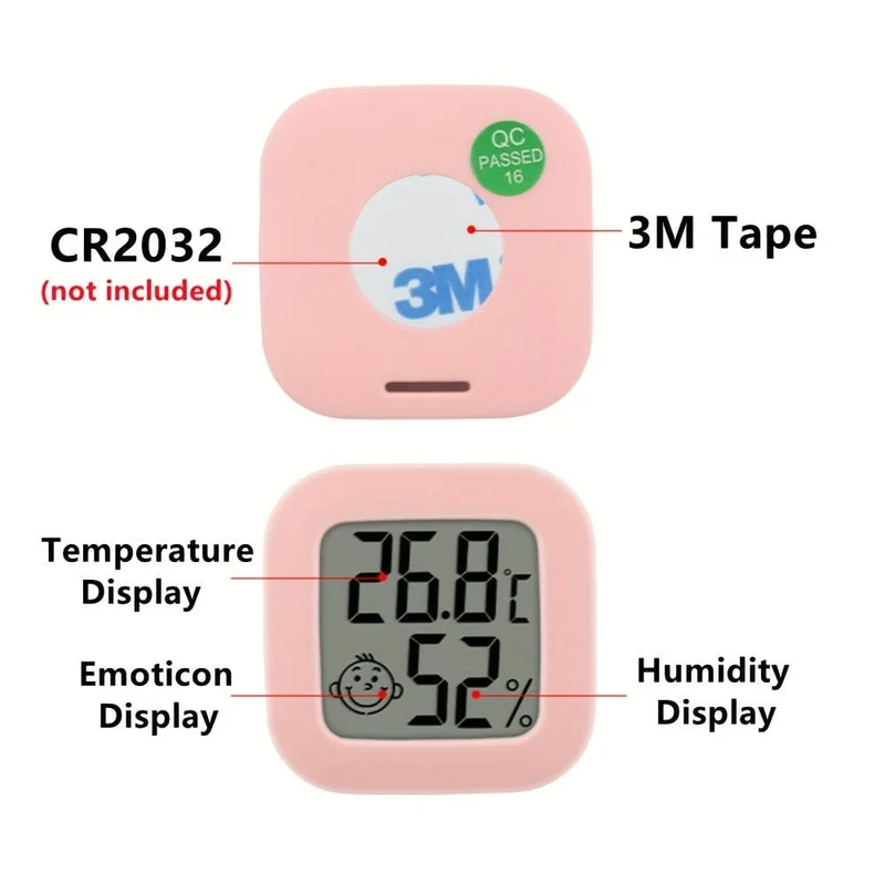 Innentemperatur-Hygrometer, Luftfeuchtigkeitssensor, Thermometer, Hygrometer, Hygrometer, Temperatur- und Luftfeuchtigkeitsmonitor, LCD-Anzeige in Grad Fahrenheit
