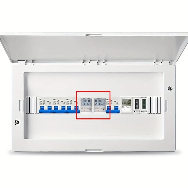 Haushaltsstromzähler, LCD-Stromzähler, einphasig, 220 V, Mini-Wattstundenzähler, Schienentyp, Klimaanlage, Stromzähler, intelligente digitale Anzeigemessung