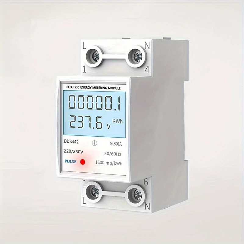 Haushaltsstromzähler, LCD-Stromzähler, einphasig, 220 V, Mini-Wattstundenzähler, Schienentyp, Klimaanlage, Stromzähler, intelligente digitale Anzeigemessung
