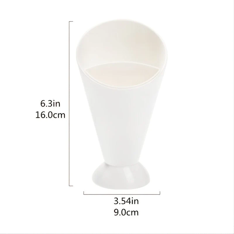 1 x Pommes-Frites-Halter, Plastikbecher für Kartoffelchips, Becher für Gemüsesalat, Becher für Desserts und Snacks, 16.0 cm × 8.99 cm