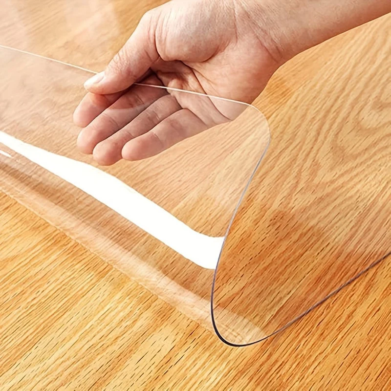 1 Stück, Klarer Tischschutz, Klarer Tischschutz, Klare Schreibtischunterlage, Klare Schreibtischmatte, Schreibtischschutzmatte klar, Tischdecke aus Kunststoff