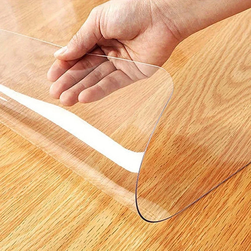 1 Stück, Klarer Tischschutz, Klarer Tischschutz, Klare Schreibtischunterlage, Klare Schreibtischmatte, Schreibtischschutzmatte klar, Tischdecke aus Kunststoff