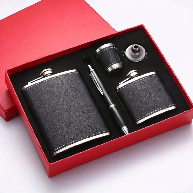 1 Stück, 8 ml Flachmann, Schnapsflasche aus Edelstahl, tragbare Trinkflasche, für Scotch, Bourbon, Whisky, Cognac, Wodka, Gin, Tequila, Schnaps, Reisezubehör, Küchenartikel für Zuhause, einzigartige Geschenke für Männer, Vatertagsgeschenke