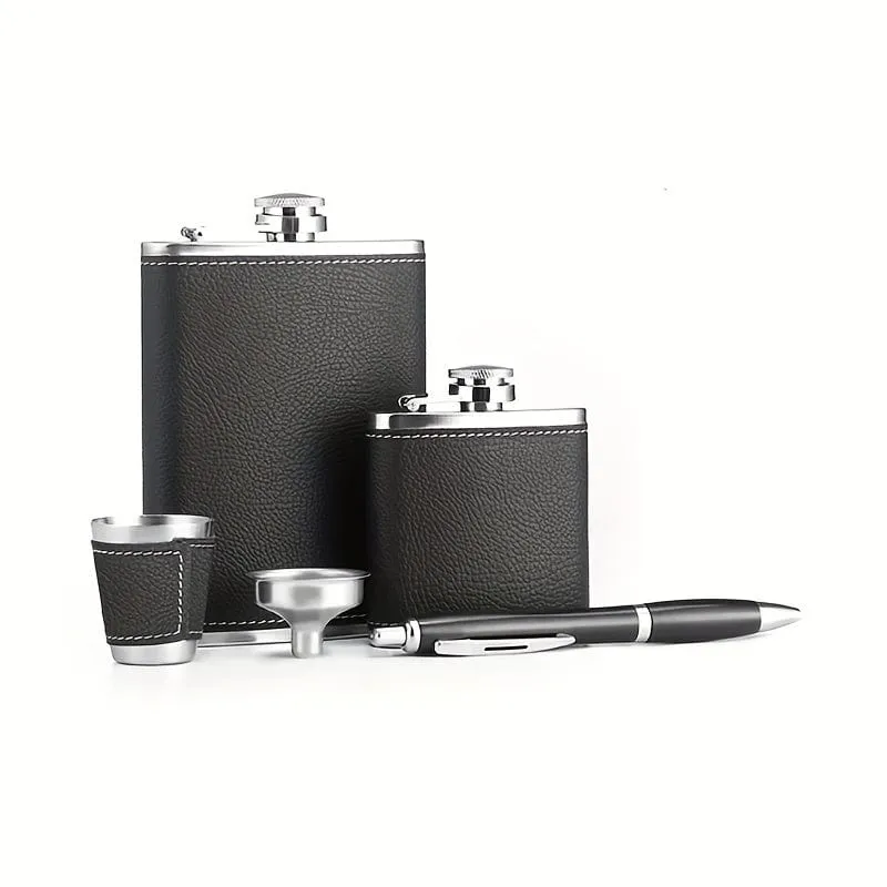 1 Stück, 8 ml Flachmann, Schnapsflasche aus Edelstahl, tragbare Trinkflasche, für Scotch, Bourbon, Whisky, Cognac, Wodka, Gin, Tequila, Schnaps, Reisezubehör, Küchenartikel für Zuhause, einzigartige Geschenke für Männer, Vatertagsgeschenke