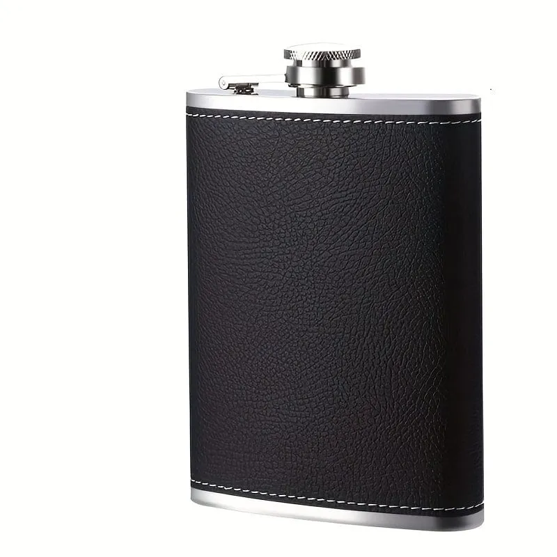 1 Stück, 8 ml Flachmann, Schnapsflasche aus Edelstahl, tragbare Trinkflasche, für Scotch, Bourbon, Whisky, Cognac, Wodka, Gin, Tequila, Schnaps, Reisezubehör, Küchenartikel für Zuhause, einzigartige Geschenke für Männer, Vatertagsgeschenke