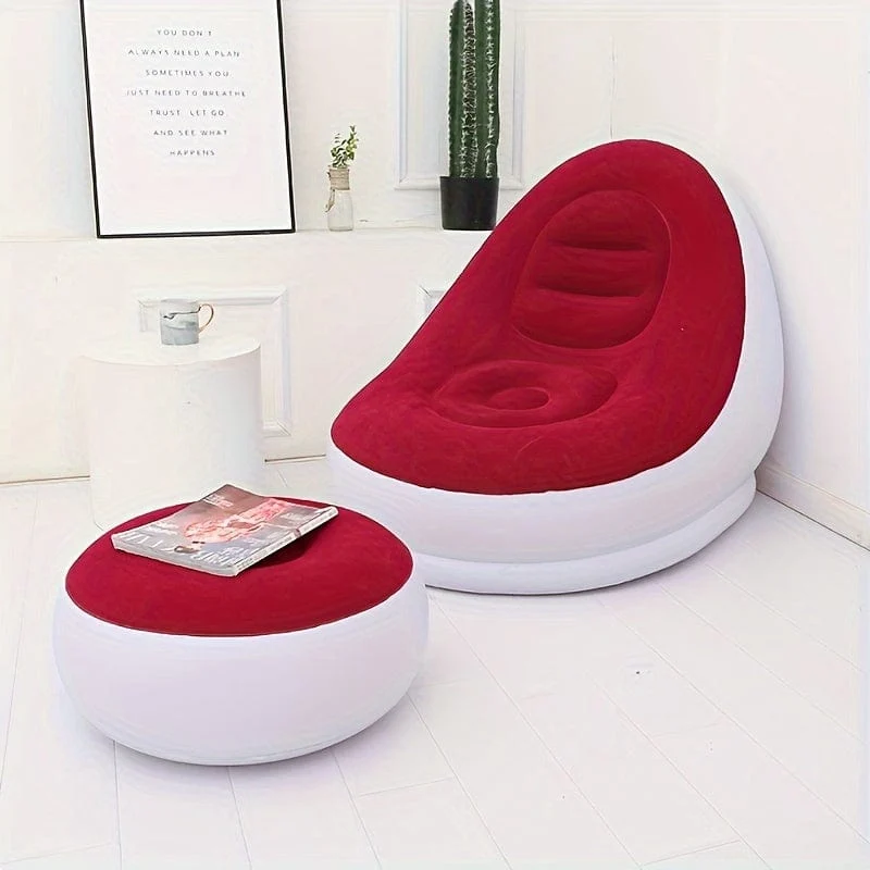 1set Aufblasbare Tragbare Faul Slip-on Sofa Farbe Boxed Moderne Casual Home Outdoor Camping Bewegliche Beflockung Sofa