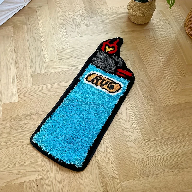 1 Stück leichter geformter Teppich, Kunstelement-Überwurfteppich, waschbare Möbelmatte, für Schlafzimmer, Wohnzimmer, Badezimmer, Heimraumzubehör, Frühlingsdekoration, Geschenk, Duschzubehör, Eingangsbereich, Sofa, Sitz, schwebendes Fenster, Frühlingsdekoration