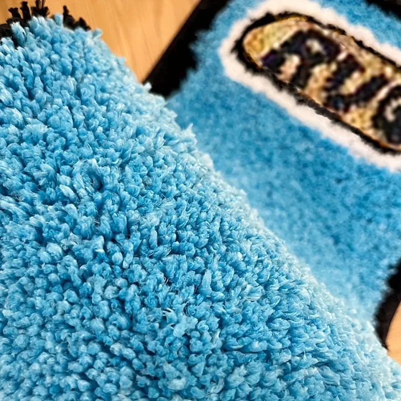 1 Stück leichter geformter Teppich, Kunstelement-Überwurfteppich, waschbare Möbelmatte, für Schlafzimmer, Wohnzimmer, Badezimmer, Heimraumzubehör, Frühlingsdekoration, Geschenk, Duschzubehör, Eingangsbereich, Sofa, Sitz, schwebendes Fenster, Frühlingsdekoration