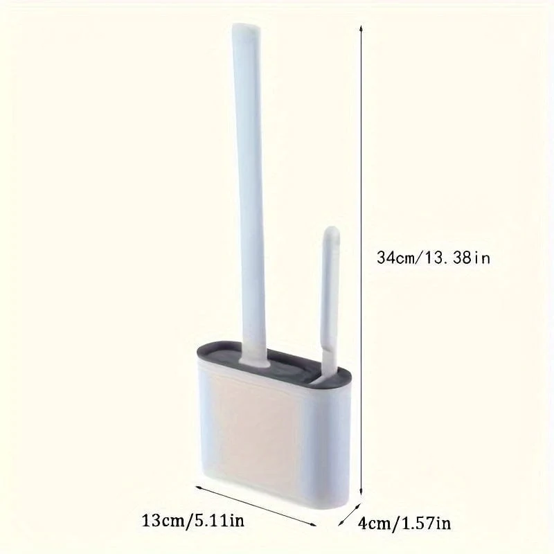 1 Set, 2-Typ-Toilettenbürsten- und Halter-Set, Wandmontage, WC-Bürste mit langem Griff, WC-Scheuerbürste, flexible Toilettenschüssel-Reinigungsbürste, keine toten Ecken, Badezimmer-Reinigungsbürste, Reinigungsmittel, Reinigungswerkzeug