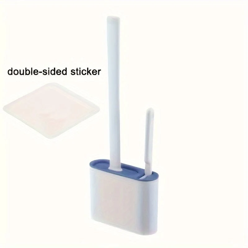 1 Set, 2-Typ-Toilettenbürsten- und Halter-Set, Wandmontage, WC-Bürste mit langem Griff, WC-Scheuerbürste, flexible Toilettenschüssel-Reinigungsbürste, keine toten Ecken, Badezimmer-Reinigungsbürste, Reinigungsmittel, Reinigungswerkzeug