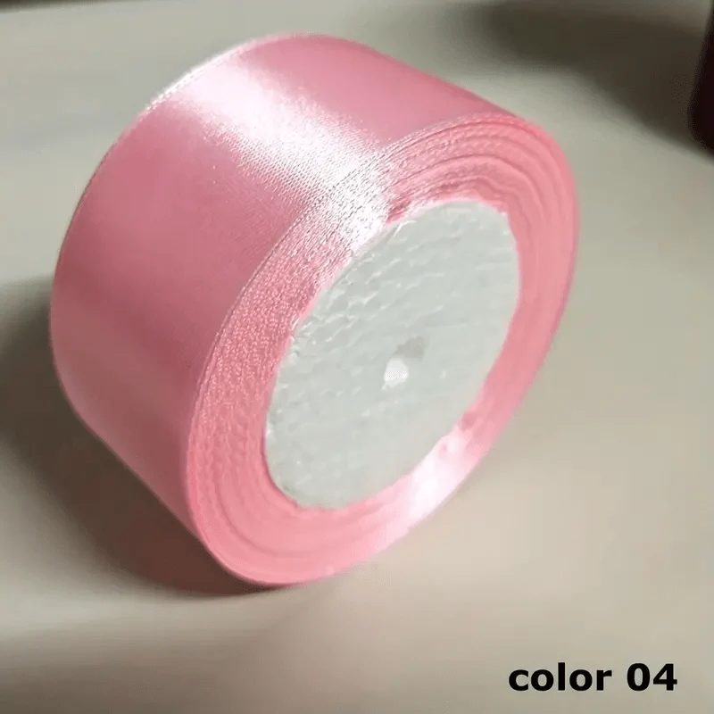 1 Rolle, 22 Meter 4 cm Seidensatinbänder, Bastelschleife, handgefertigte Geschenkverpackung, Party, Hochzeit, Weihnachtsdekoration, Bänder für Blumensträuße, Bastelbedarf, Stoff, handgefertigtes Material für Hochzeitssträuße, Geschenkverpackungsmaterialien,