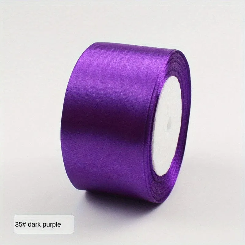 1 Rolle, 22 Meter 4 cm Seidensatinbänder, Bastelschleife, handgefertigte Geschenkverpackung, Party, Hochzeit, Weihnachtsdekoration, Bänder für Blumensträuße, Bastelbedarf, Stoff, handgefertigtes Material für Hochzeitssträuße, Geschenkverpackungsmaterialien,