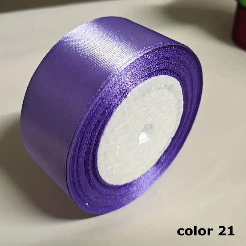 1 Rolle, 22 Meter 4 cm Seidensatinbänder, Bastelschleife, handgefertigte Geschenkverpackung, Party, Hochzeit, Weihnachtsdekoration, Bänder für Blumensträuße, Bastelbedarf, Stoff, handgefertigtes Material für Hochzeitssträuße, Geschenkverpackungsmaterialien,