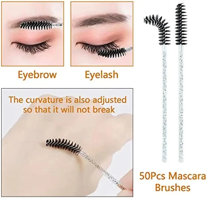 Lash Fan Wimpernverlängerungszubehör mit USB, tragbarer Mini-Wimperntrockner, Shampoo-Bürste, Mascara-Bürsten, Kunststoff-Waschflasche