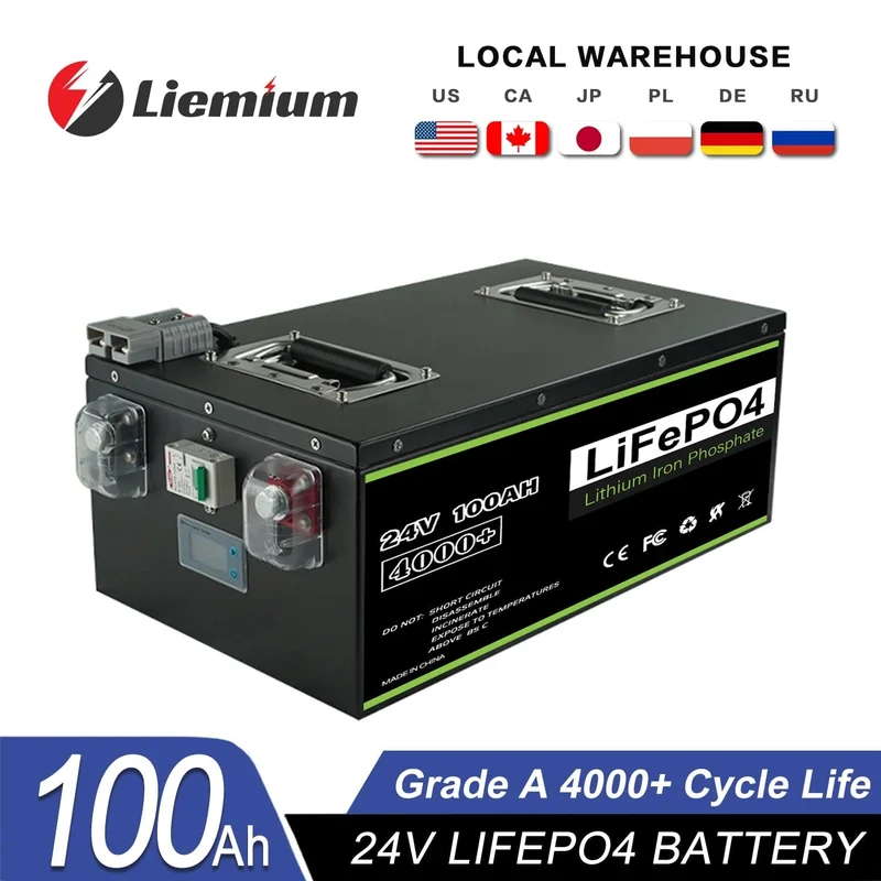 Neue 12V 24V 48V 100Ah 200Ah 280Ah 300Ah 400Ah LiFePO4 Batterie Eingebauter BMS-Akku für Wechselrichter Solar RV Keine Steuer