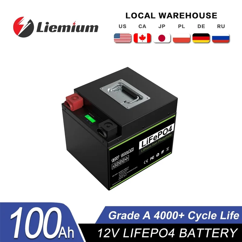 Neue 12V 24V 48V 100Ah 200Ah 280Ah 300Ah 400Ah LiFePO4 Batterie Eingebauter BMS-Akku für Wechselrichter Solar RV Keine Steuer