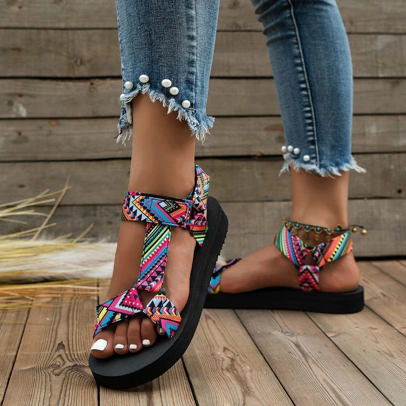 Sommer Flache frauen Schuhe Hanf Seil Set Fuß Strand Sandalen Outdoor Alle-spiel Casual Hausschuhe Große Größe Frauen sandalen