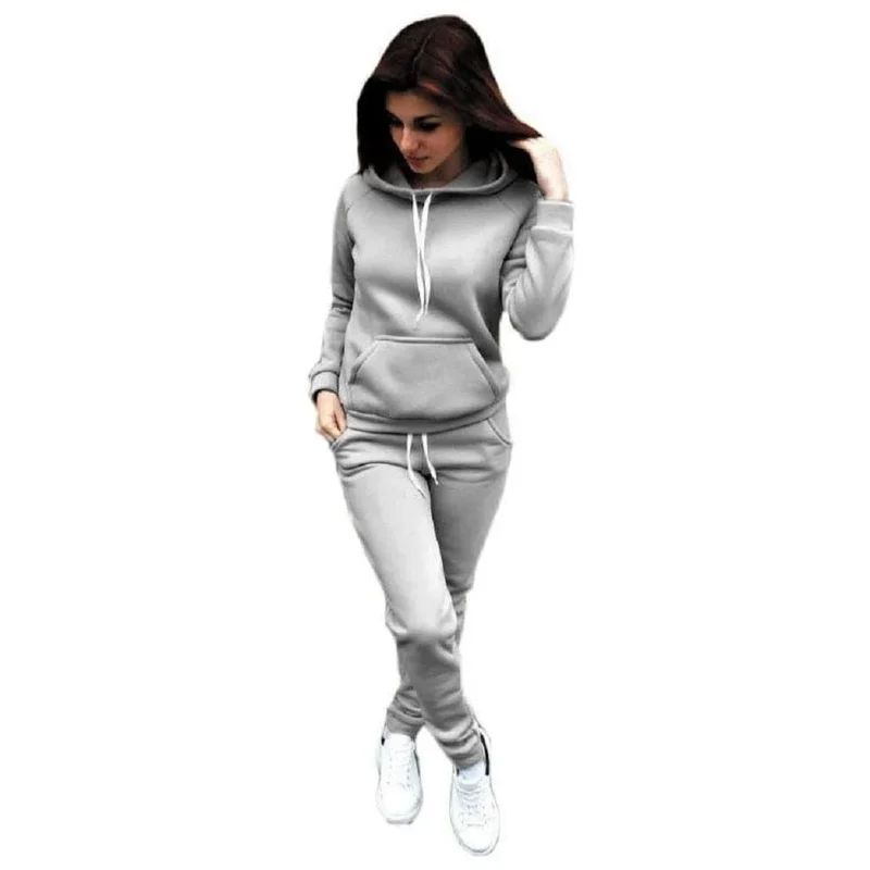 Hosen Sets Frauen Trainingsanzug Sweatshirt Pullover Winter Herbst Lounge Tragen Sport Anzug Passenden 2 Stück Sets