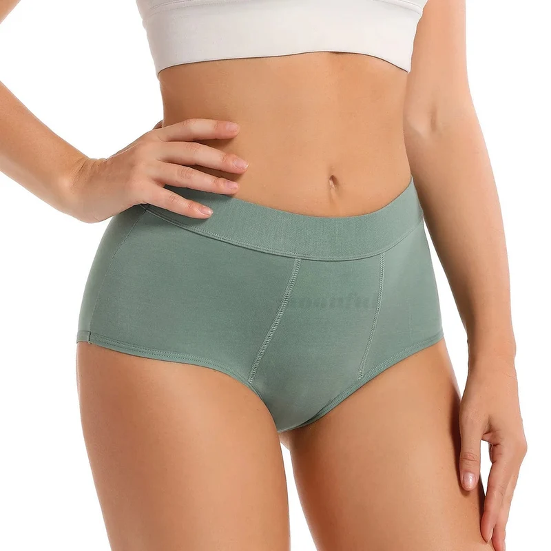 Menstruationshöschen für Damen, reichlicher Durchfluss, Menstruationshöschen, hohe Taille, Menstruationszyklus, saugfähige Unterwäsche, auslaufsichere Höschen