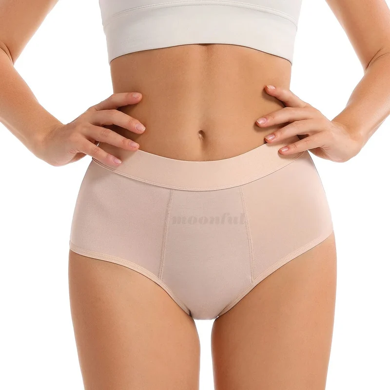 Menstruationshöschen für Damen, reichlicher Durchfluss, Menstruationshöschen, hohe Taille, Menstruationszyklus, saugfähige Unterwäsche, auslaufsichere Höschen