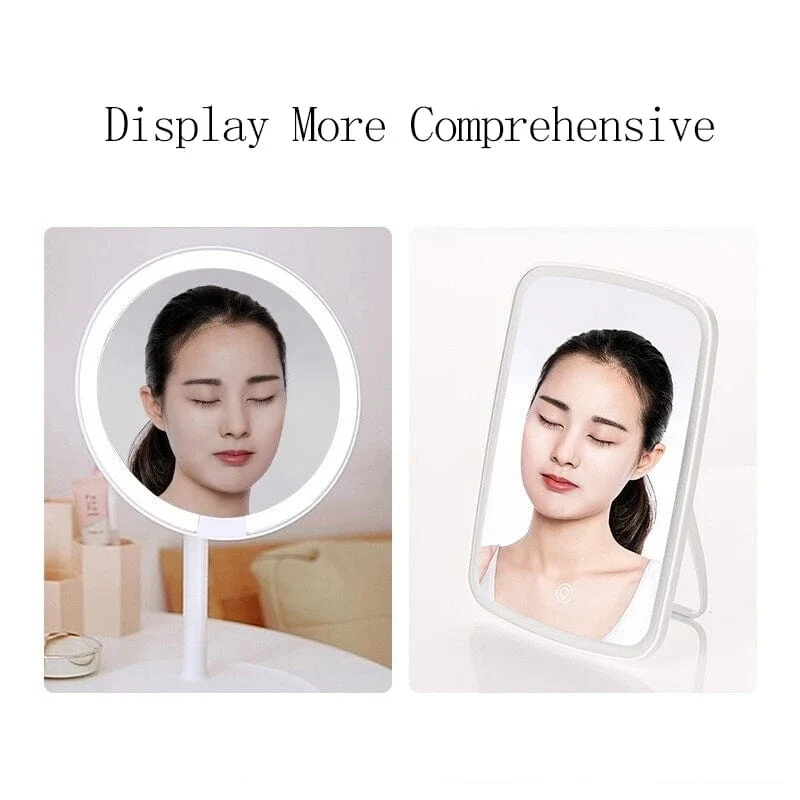 Original Youpin LED-Lichtspiegel Jordan Judy Intelligenter Make-up-Spiegel Tragbarer wiederaufladbarer Desktop-Touchscreen-Spiegel