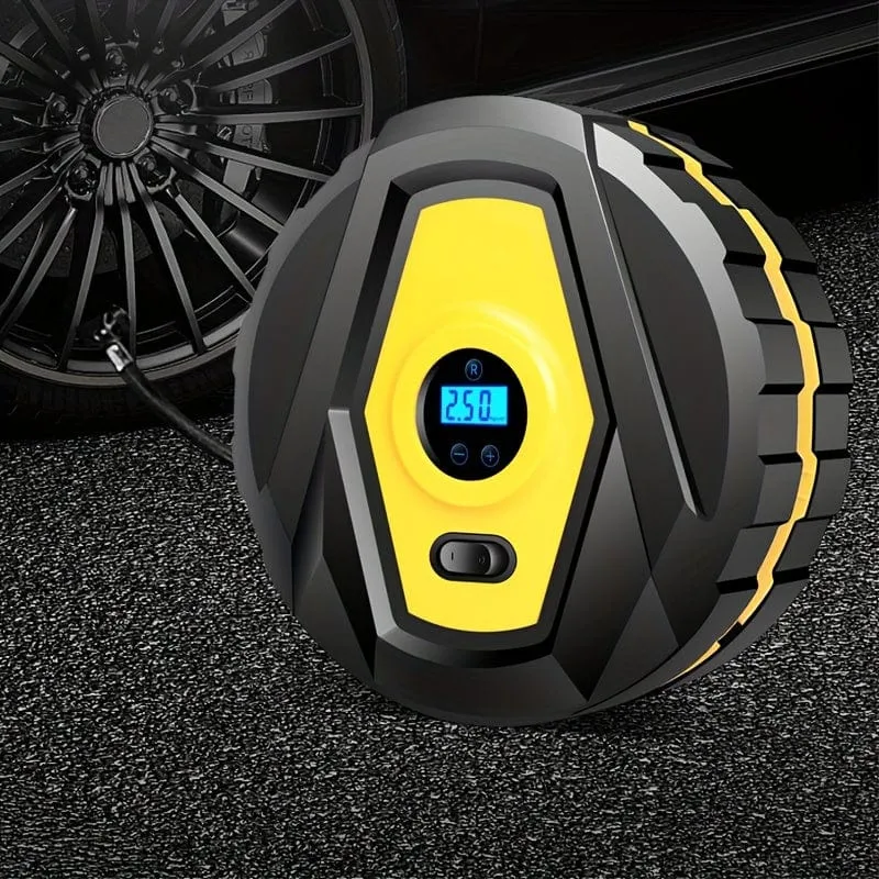 DC12v kabelgebundene Autoreifen-Inflatorpumpe, voreingestellter Reifendruck, vollständig selbststoppende Erkennung des Reifendrucks mit digitaler Anzeige und Beleuchtung, perfekt für Autos