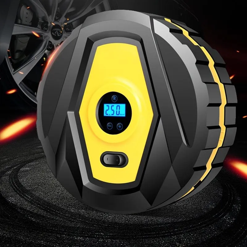 DC12v kabelgebundene Autoreifen-Inflatorpumpe, voreingestellter Reifendruck, vollständig selbststoppende Erkennung des Reifendrucks mit digitaler Anzeige und Beleuchtung, perfekt für Autos