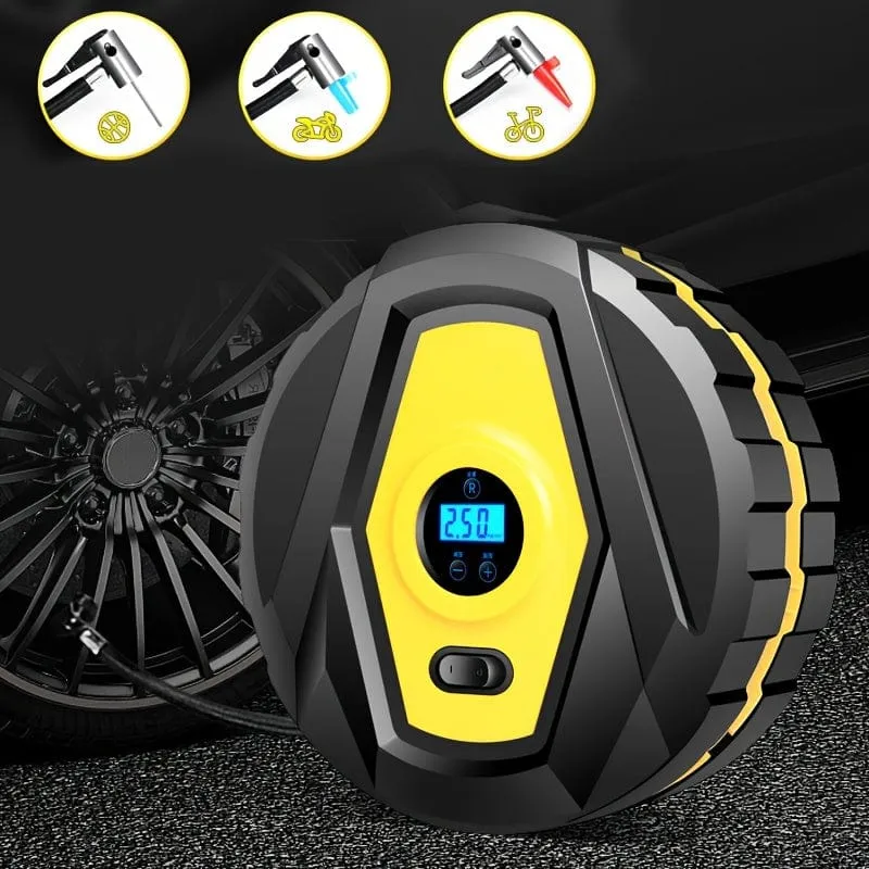 DC12v kabelgebundene Autoreifen-Inflatorpumpe, voreingestellter Reifendruck, vollständig selbststoppende Erkennung des Reifendrucks mit digitaler Anzeige und Beleuchtung, perfekt für Autos