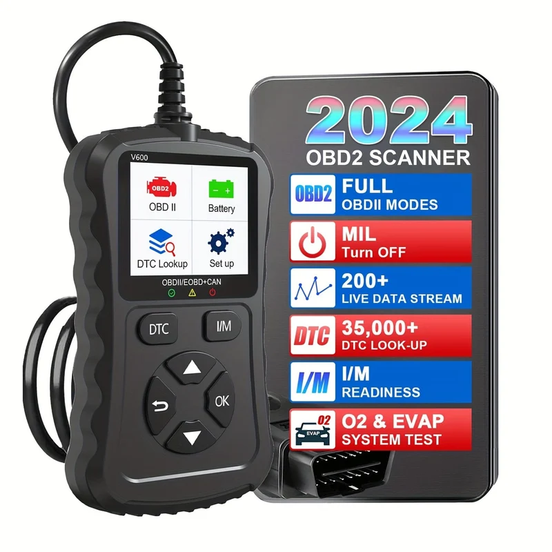 OBD2-Code-Scanner, OBDII-Auto-Code-Lesegerät, Motor-Fehlercode-Scanner, Anlass- und Ladetester, OBD2-Diagnosegerät für OBDII 12 V Benzinautos