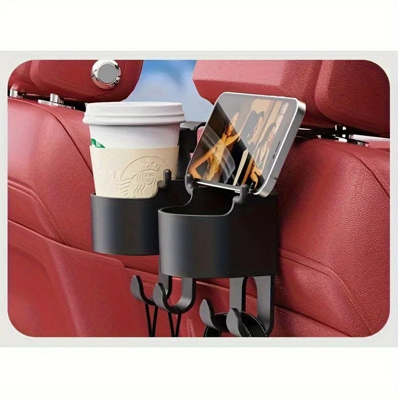 1pc Multifunktionale Auto Haken Wasser Tasse Halter Lagerung Box Sitz Zurück Handy Getränke Wasser Tasse Halter Lagerung Auto lagerung Box