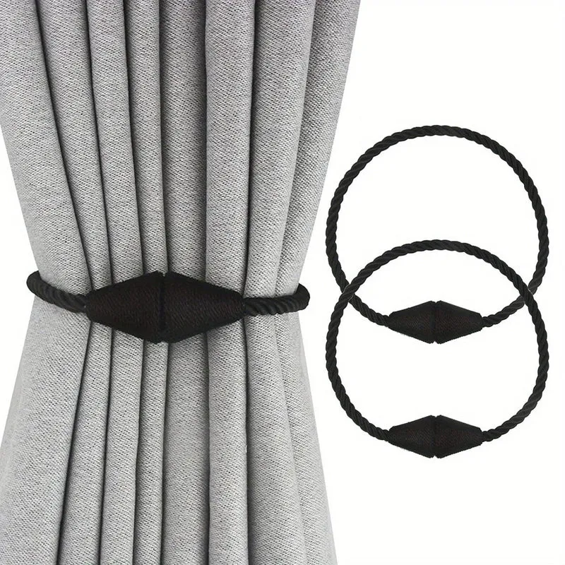 2 Stück moderne magnetische Vorhang-Raffhalter – handgefertigte Raffhalter für Schlafzimmer und Wohnzimmer – einfach zu bedienen und stilvolle Heimdekoration