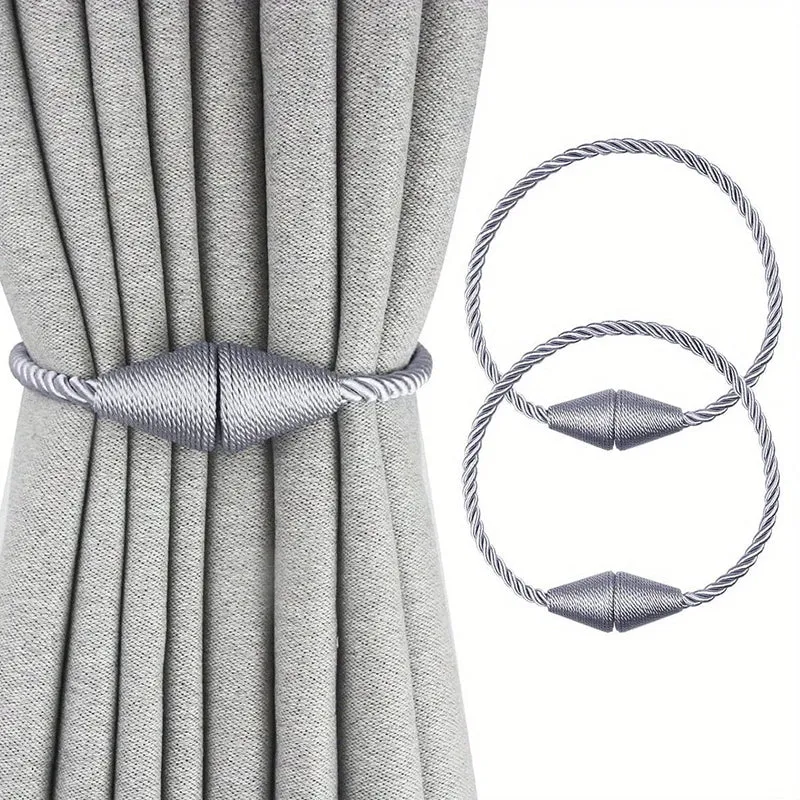 2 Stück moderne magnetische Vorhang-Raffhalter – handgefertigte Raffhalter für Schlafzimmer und Wohnzimmer – einfach zu bedienen und stilvolle Heimdekoration