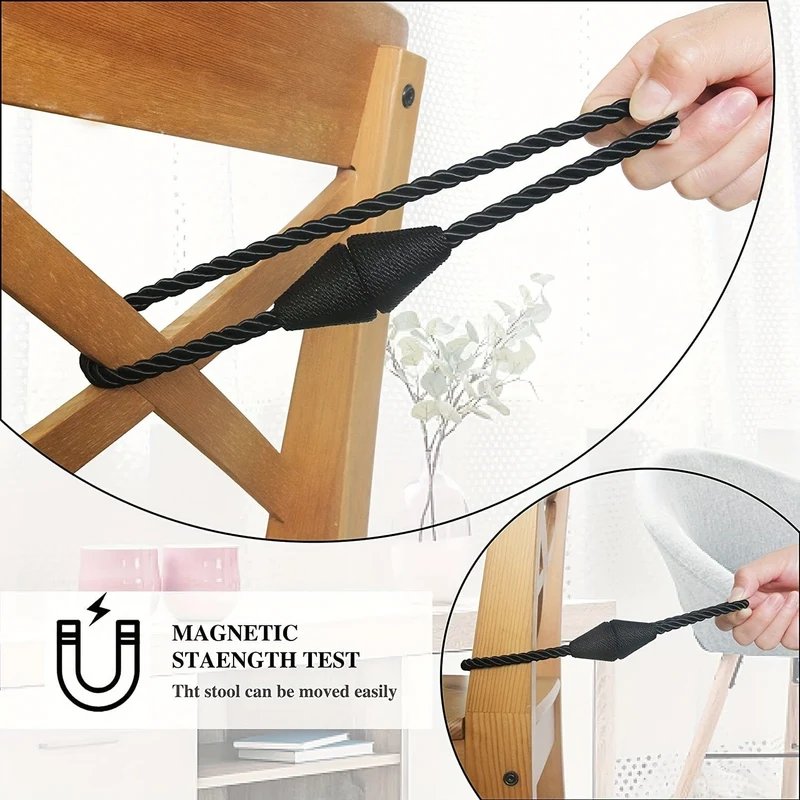 2 Stück moderne magnetische Vorhang-Raffhalter – handgefertigte Raffhalter für Schlafzimmer und Wohnzimmer – einfach zu bedienen und stilvolle Heimdekoration