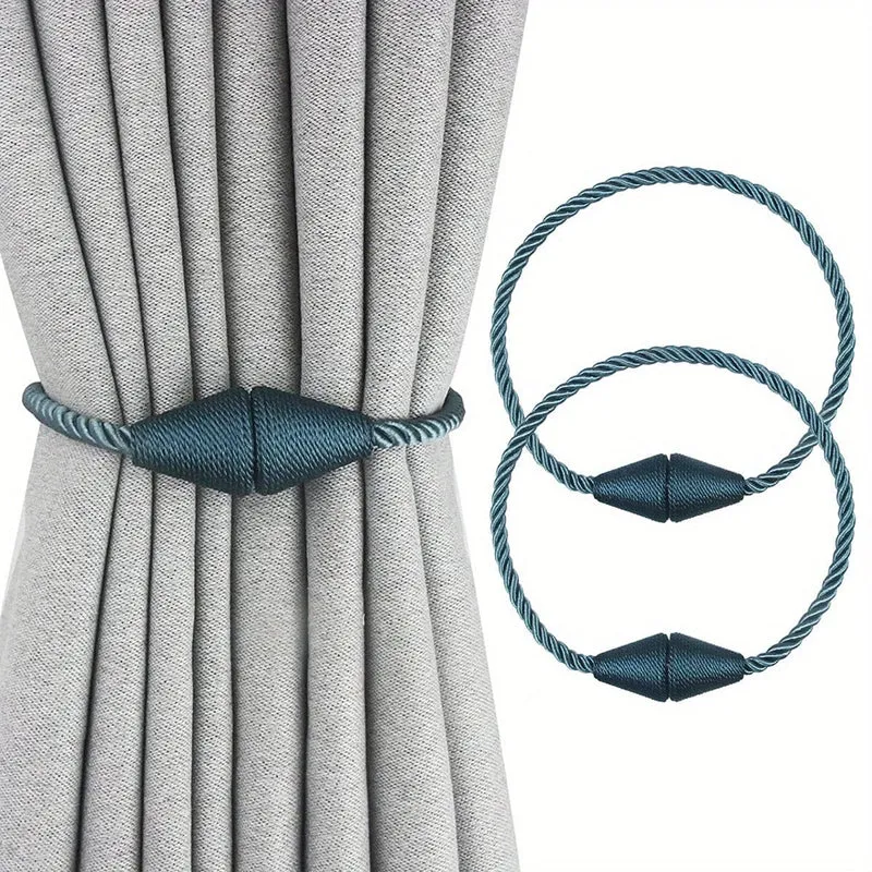 2 Stück moderne magnetische Vorhang-Raffhalter – handgefertigte Raffhalter für Schlafzimmer und Wohnzimmer – einfach zu bedienen und stilvolle Heimdekoration