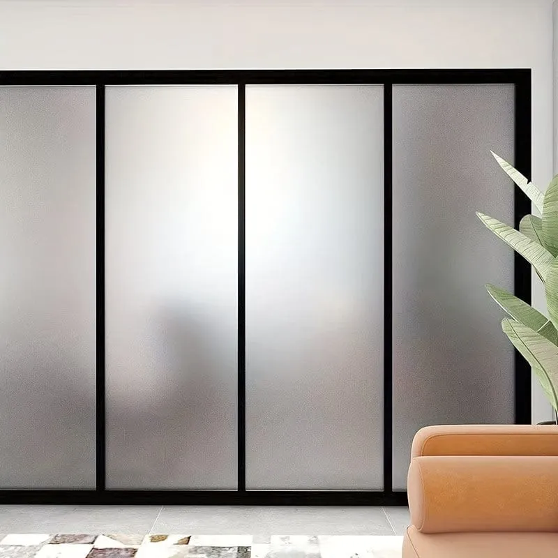 1 Stück Sichtschutz-Fensteraufkleber – Milchglasfolie für Büro, Badezimmer und Zuhause – durchscheinend und undurchsichtig – elektrostatischer Kleber – blockiert Spähen und Blendung