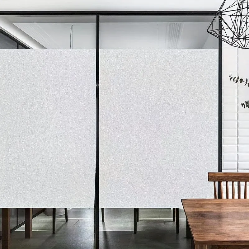 1 Stück Sichtschutz-Fensteraufkleber – Milchglasfolie für Büro, Badezimmer und Zuhause – durchscheinend und undurchsichtig – elektrostatischer Kleber – blockiert Spähen und Blendung