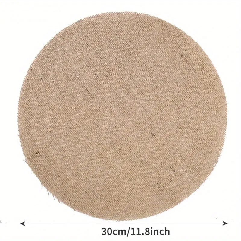 10 Stück, Tischsets, runde Sackleinen-Jutestoff-runde Tischunterlagen, rustikale Tischdekorationsmatte im natürlichen Stil, Couchtischunterlage, Haushaltsschüssel-Tellermatte, Heimdekoration