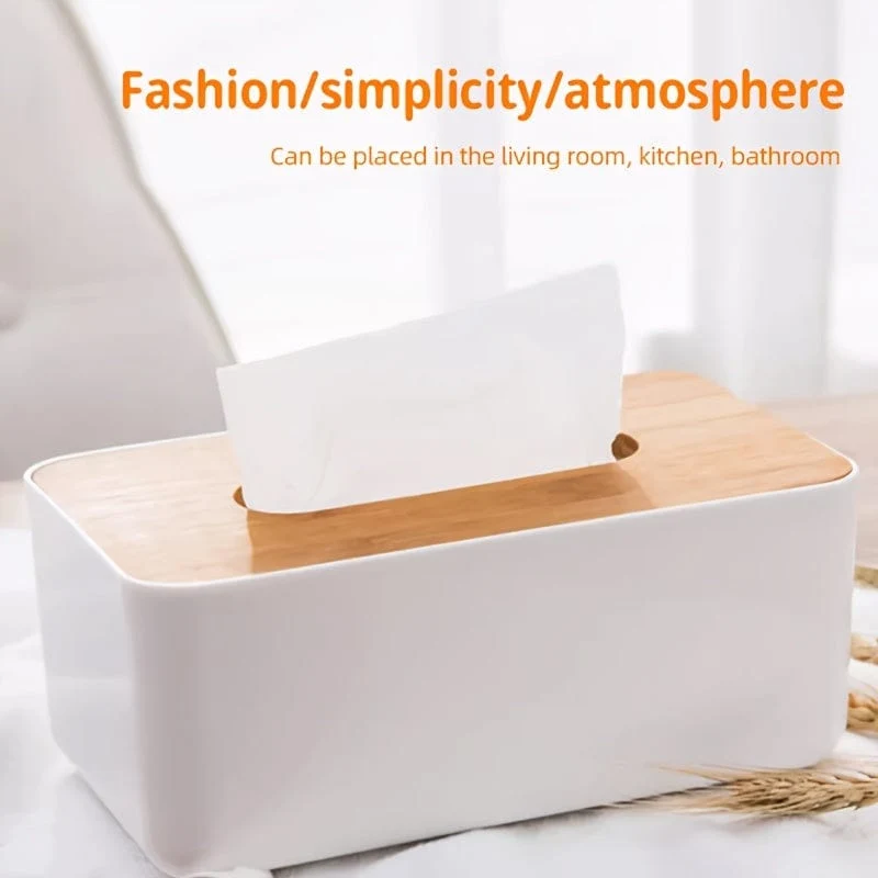 1 Stück, Taschentuchbox-Halter, Schreibtisch-Taschentuchhalter, Taschentuchbox-Abdeckung, Taschentuchbox mit Holzdeckel, dekorativer Taschentuchhalter, kreative Taschentuchbox für Zuhause, Küche, Schlafzimmer, Wohnzimmer, Esszimmer, Aufbewahrungsbox für zu Hause, Heimdekoration,