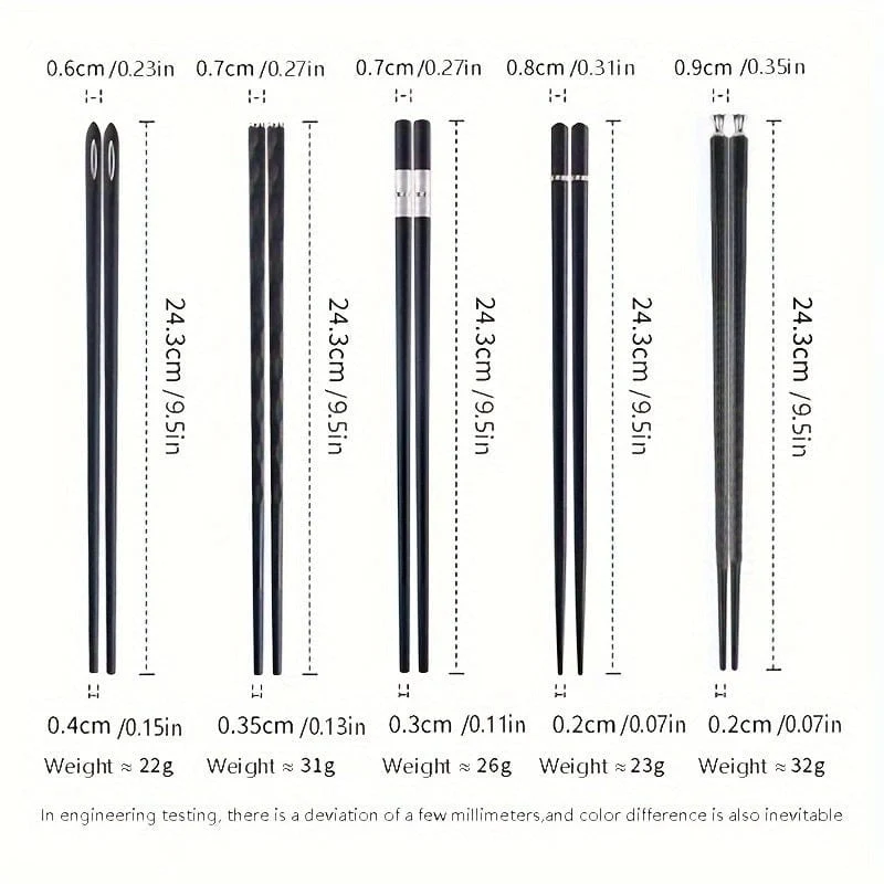 5 Paar wiederverwendbare Essstäbchen-Set aus Metall – elegantes Geschirr für Sushi und asiatische Küche – perfektes Geschenk für Männer und Frauen