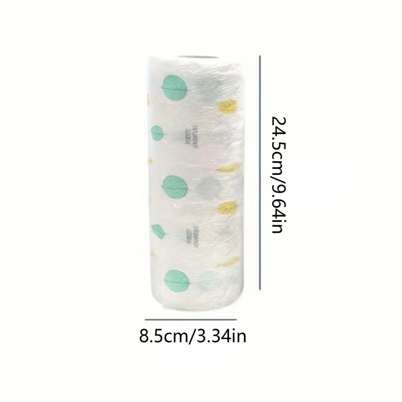 1 Rolle/150 Blatt Geschirrtuch, multifunktionales und vielseitiges Geschirrtuch, Einweg-Küchenpapierhandtücher, Geschirrspültuch, Reinigungstuch, nicht ölabsorbierendes und wasserabsorbierendes Rollenpapier