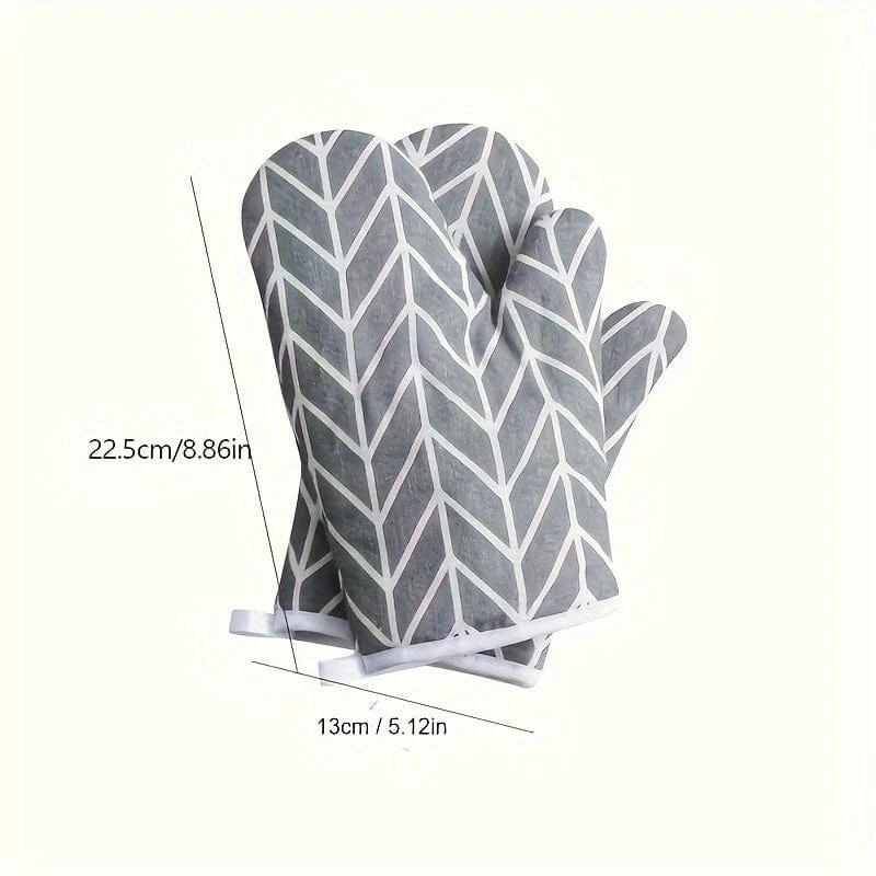 1 Stück, Ofenhandschuh, hitzebeständige Handschuhe im einfachen Stil, verdickte Mikrowellen-Backofen-Isolierhandschuhe, rutschfeste Griffflächen und Aufhängeschlaufenhandschuhe, Küchenbedarf, Küchenhelfer, Zubehör